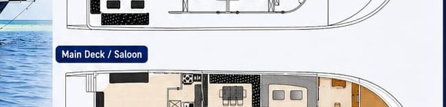 Middle deck plan, SY Mermaid